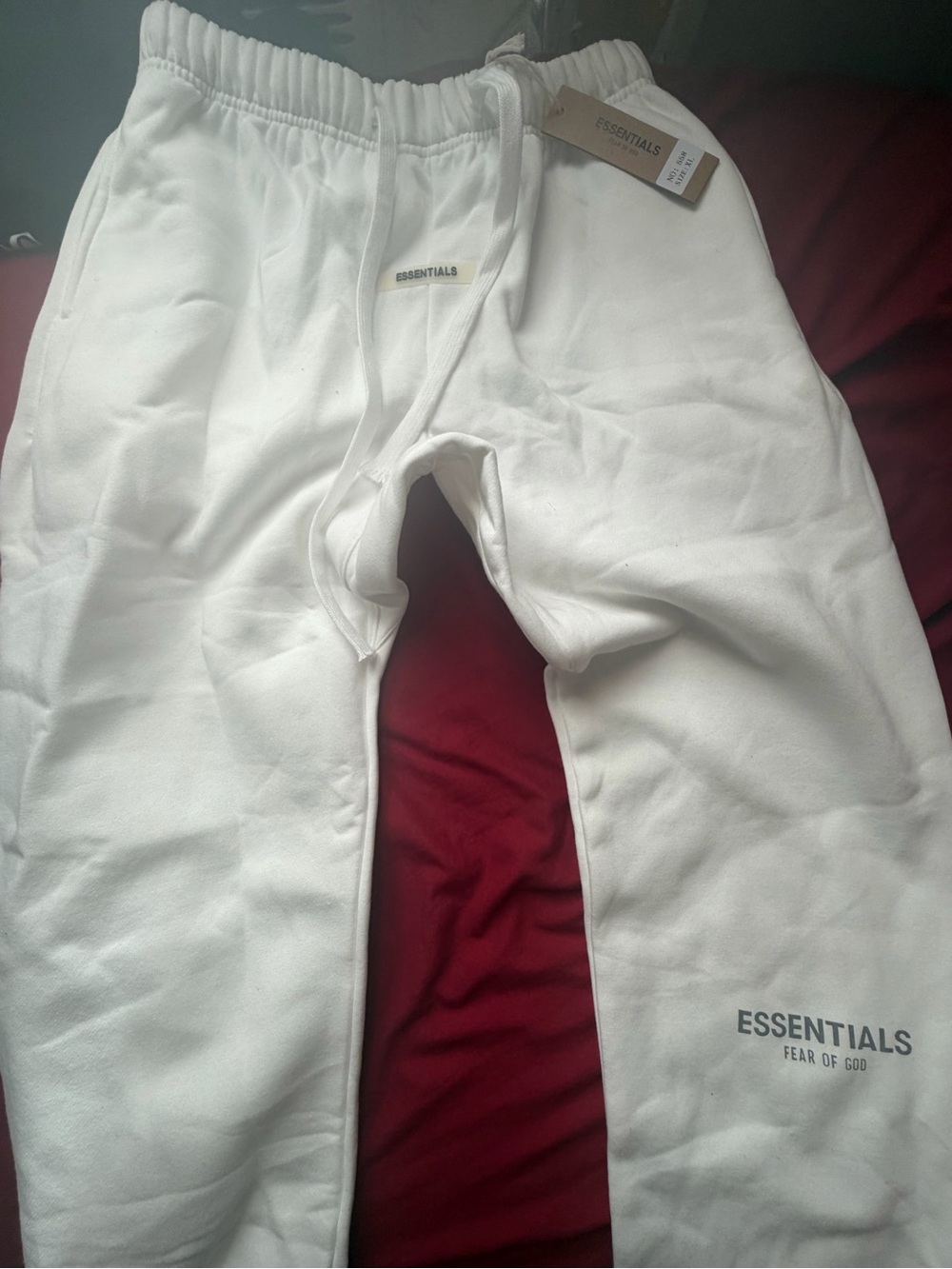 Essentials White Logo Sweatpants